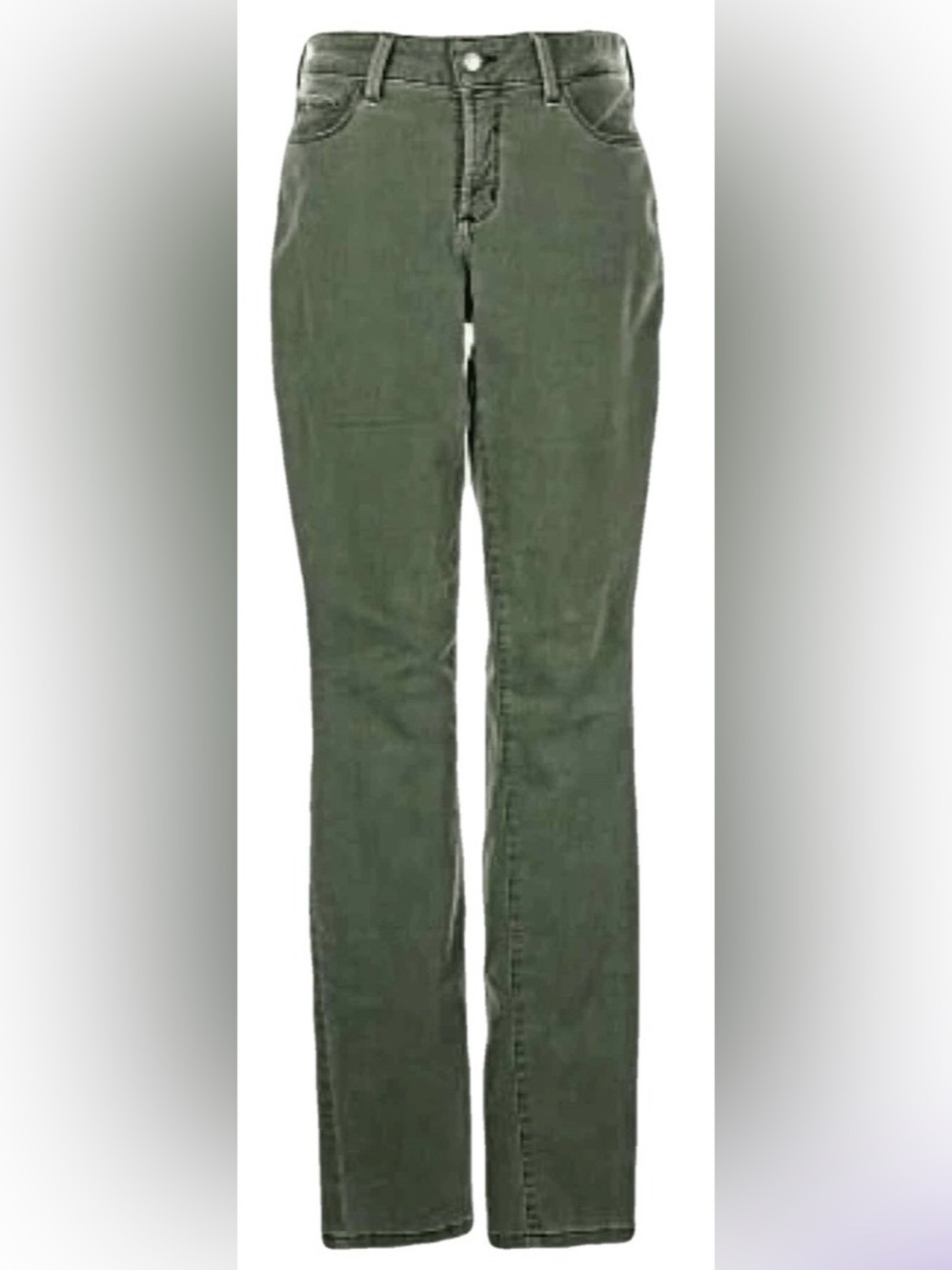 NYDJ Women's Olive Green Wide-Leg Jeans
